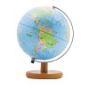 【SkyGlobe】10 吋可愛插圖木質底座地球儀（附燈 / 中文版）
