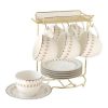 47797_G_17004441071698 【JUST HOME】樂緻 - 骨瓷六杯盤組(附金架)