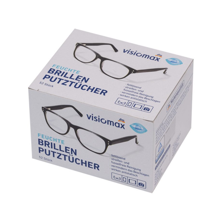 【德國 dm】VISIOMAX 眼鏡清潔布 2 入組（52 片裝 / 盒）