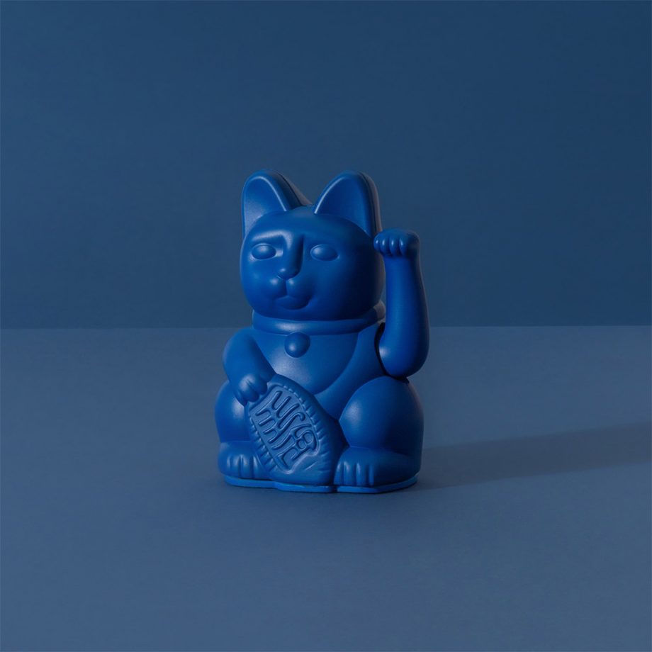【德國 DONKEY】幸運繽紛迷你款招財貓 - 深邃藍