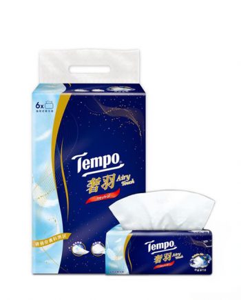 【Tempo】奢羽三層抽取式衛生紙 - 無香（80 抽 × 36 包 / 箱）
