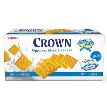 【CROWN 皇冠】原味營養餅乾（200g × 6 盒 / 箱）