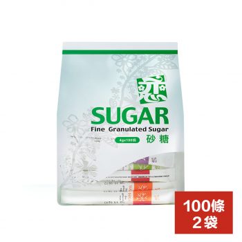 【開元食品】戀砂糖包 - 長條（4g × 100 入 × 2 袋）