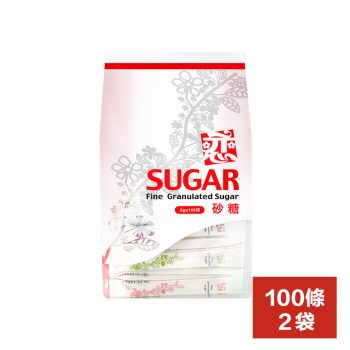 【開元食品】戀砂糖包 - 長條（6g × 100 入 × 2 袋）