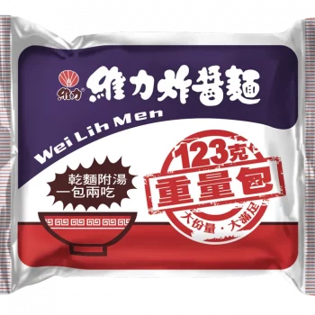 【維力】維力炸醬麵 - 123g 重量包（5 入 × 6 袋 / 箱）
