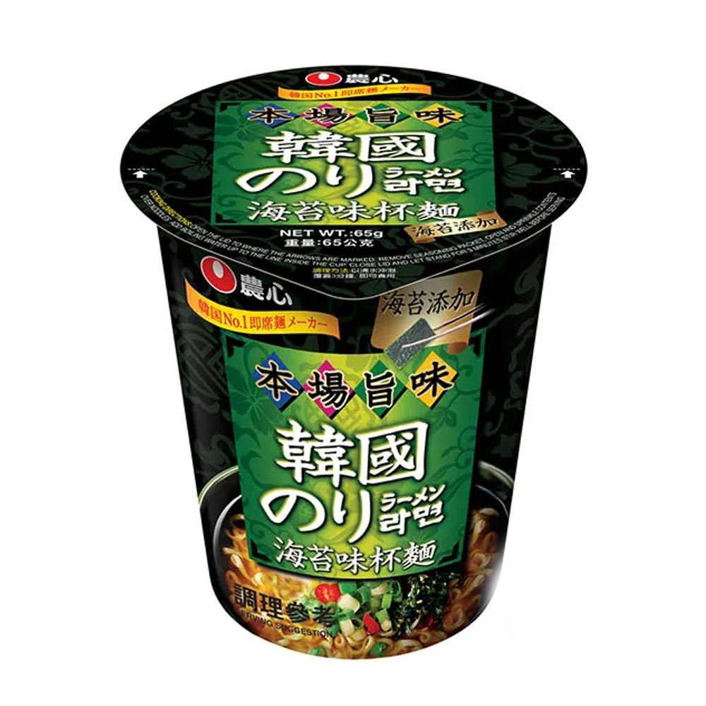 【農心】韓國海苔味杯麵（12 杯 / 箱）