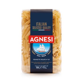 【Agnesi 安尼斯】義大利小筆尖麵（500g × 2 袋）