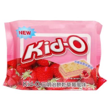 【Kid - O】三明治餅乾經濟包 - 草莓口味（120g × 12 入 / 袋）
