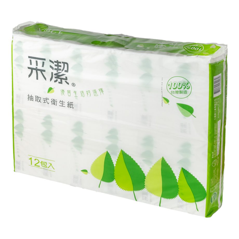 【采潔】抽取式衛生紙（100 抽 × 12 包 × 6 袋 / 箱）
