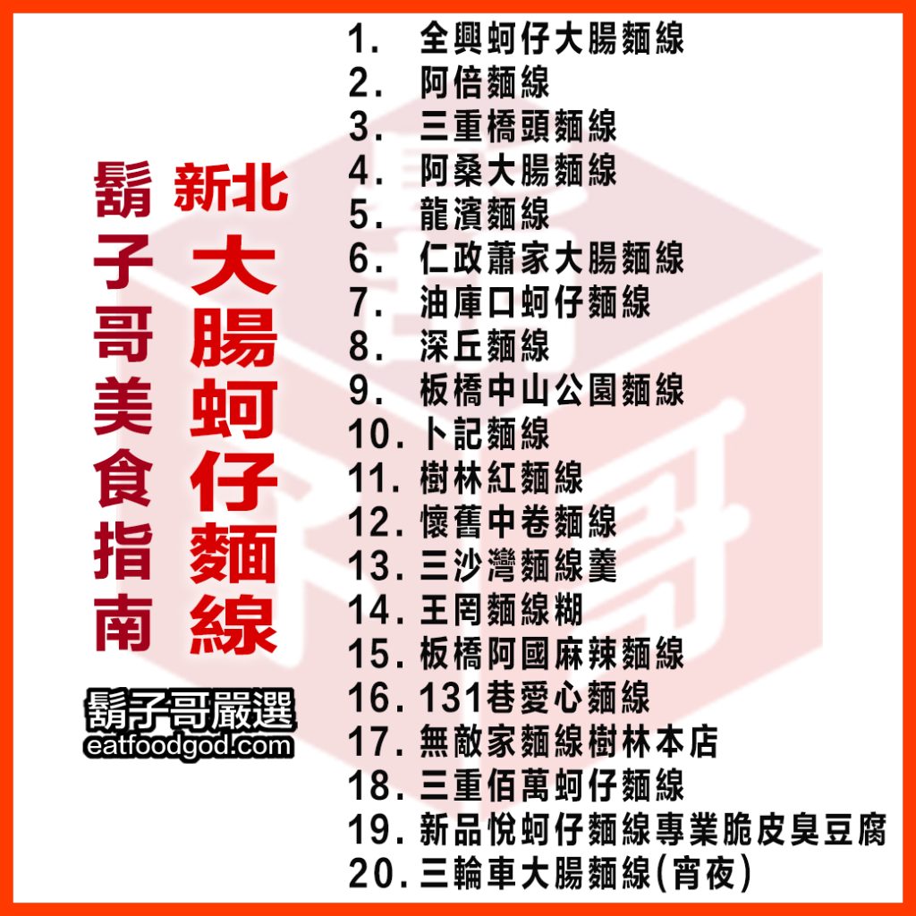 大腸蚵仔麵線－新北市