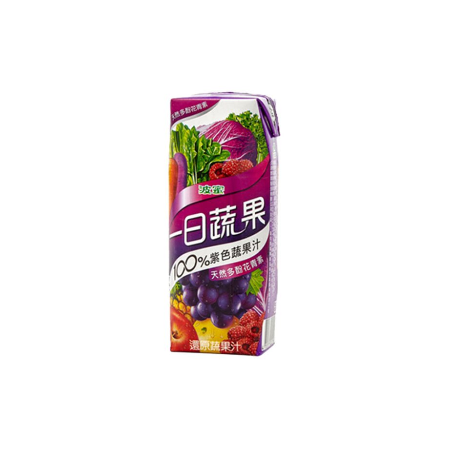 【波蜜】一日水果 100% 紫色蔬果汁（250ml × 18 入 / 箱）