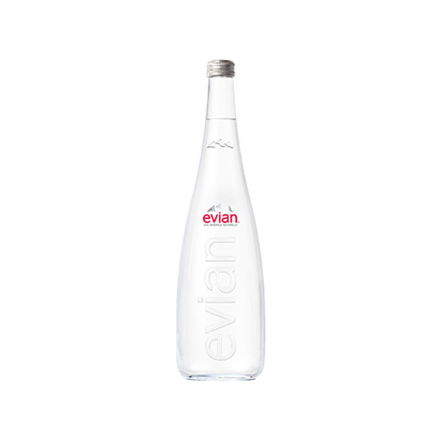 【evian】天然礦泉水玻璃瓶（750ml × 12 入 / 箱）