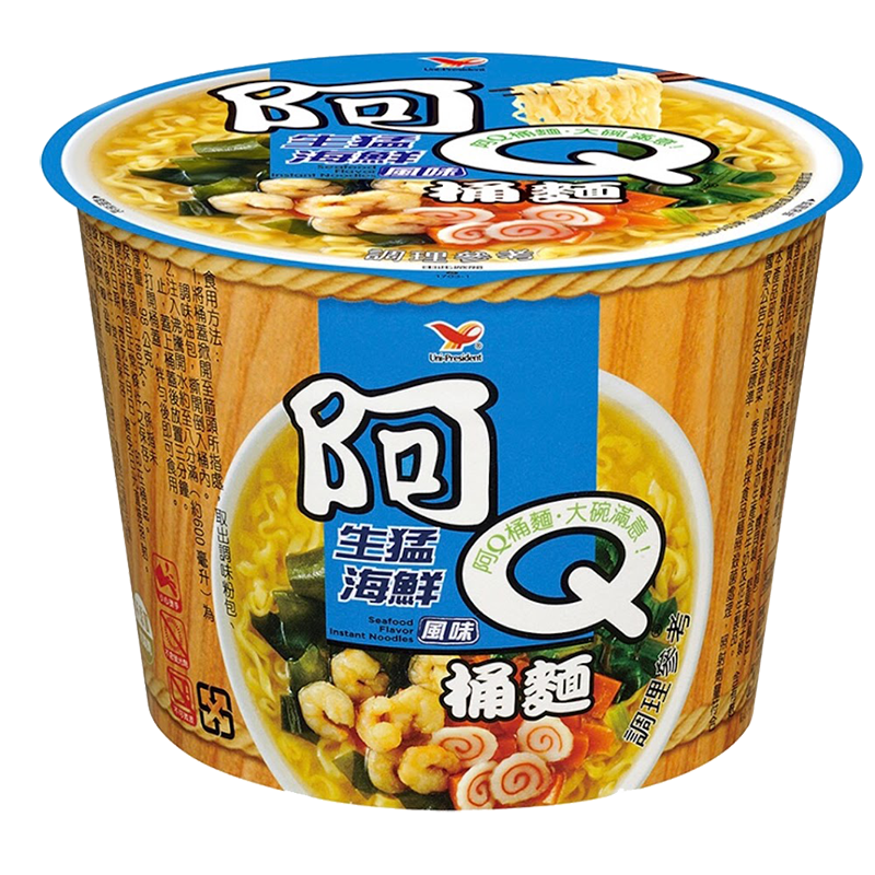 【阿 Q】生猛海鮮風味桶麵（12 入 / 箱）