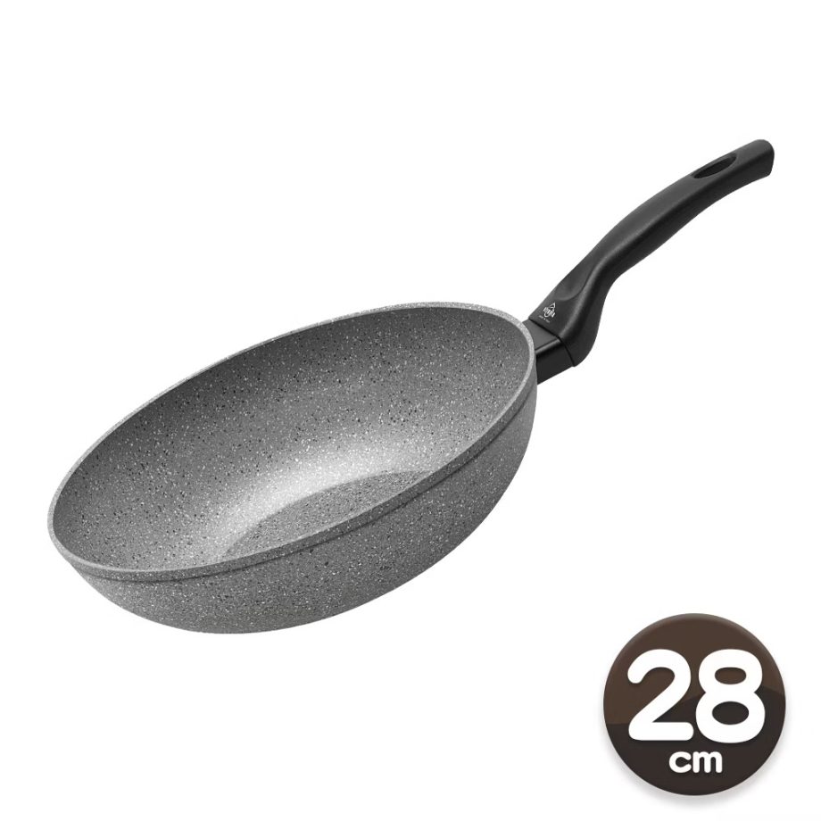【義大利 Olympia】Rocker PLUS 礦岩炒鍋(28cm) 【義大利 Olympia】Rocker PLUS 礦岩炒鍋(28cm)