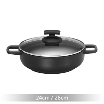 【義大利 Olympia】鑄造雙耳淺鍋（24cm、28cm）