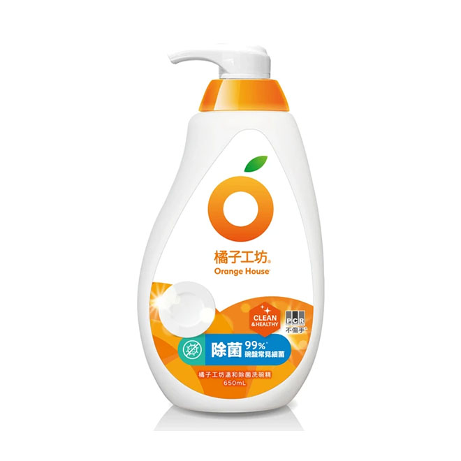 【橘子工坊】蔬果碗盤洗碗精 - 溫和除菌（650ml）