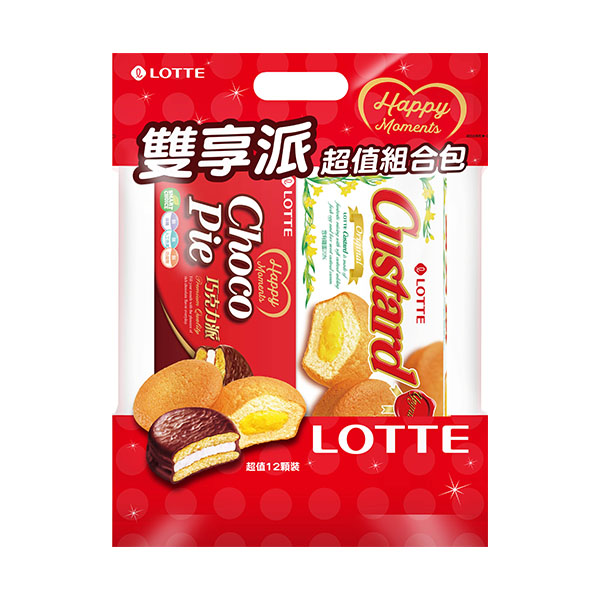 【LOTTE 樂天】樂天雙享派超值組合包（ 306g× 12組 ）
