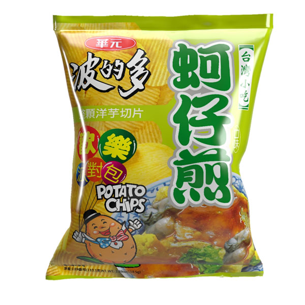 【華元】華元波的多洋芋片 - 蚵仔煎原味 / 蚵仔煎辣味 / 蚵仔煎薄片(110.5g × 10入 / 箱) 【華元】華元波的多洋芋片 - 蚵仔煎原味 / 蚵仔煎辣味 / 蚵仔煎薄片(110.5g × 10入 / 箱)