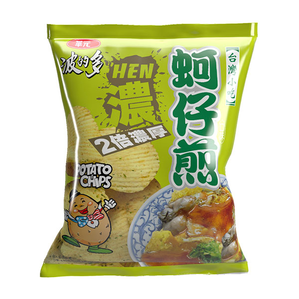 【華元】華元波的多洋芋片 - 蚵仔煎原味 / 蚵仔煎辣味 (59.5g × 10入 / 箱) 【華元】華元波的多洋芋片 - 蚵仔煎原味 / 蚵仔煎辣味 (59.5g × 10入 / 箱)