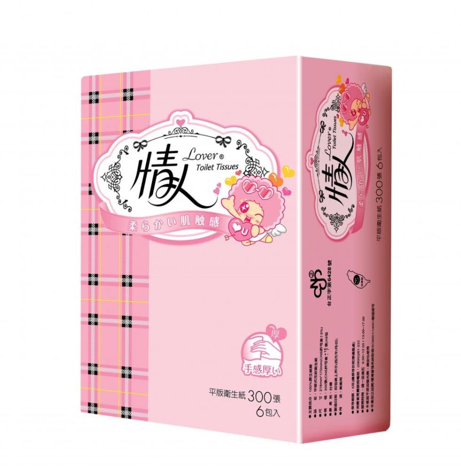 情人平版衛生紙300張x6包x6串