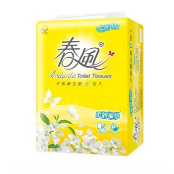 春風平版衛生紙300抽6包6串