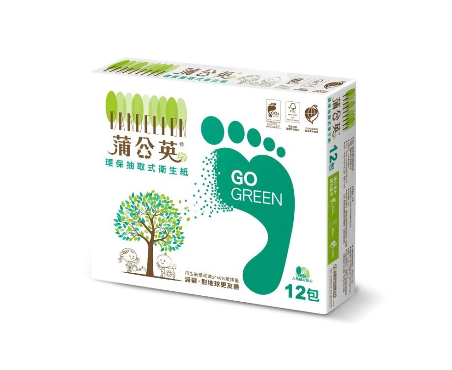 蒲公英衛生紙環保抽取式衛生紙100抽72包 蒲公英衛生紙環保抽取式衛生紙100抽72包