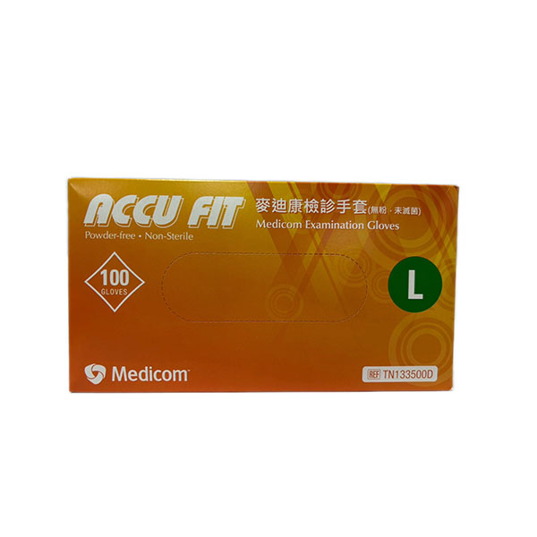 【Medicom 麥迪康】檢診手套（ 無粉・未滅菌 ）（ 100 隻 × 10 盒 / 箱 ）