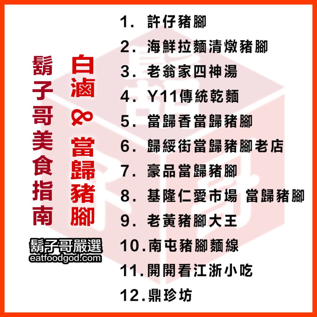 白滷 & 當歸豬腳