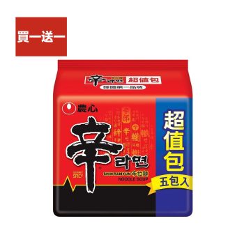 【農心】辛拉麵超值包（5 包 × 4 袋 組）