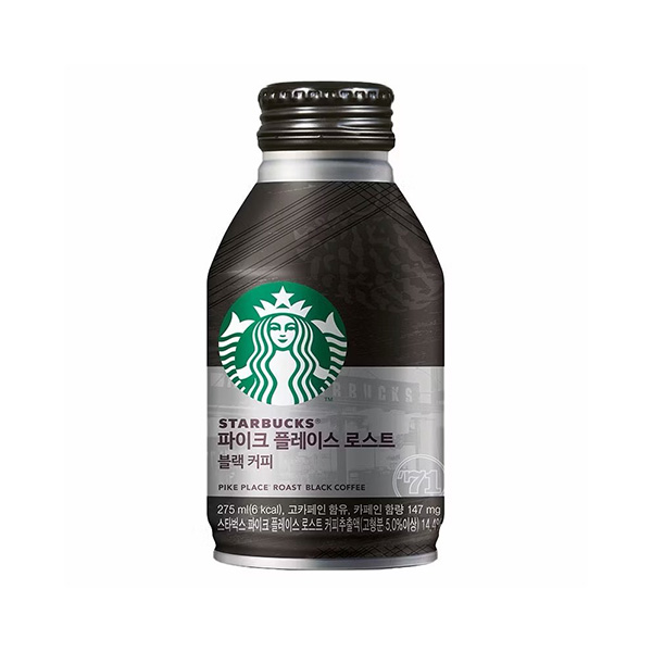 STARBUCKS 星巴克 派克市場黑咖啡, 275ml, 24罐
