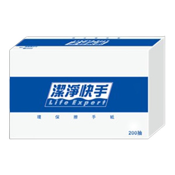 買一送一【潔淨快手】潔淨快手環保擦手紙（ 200 張 × 20 包 / 箱 ）